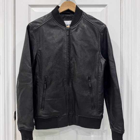 Zara Genuine leather bomber jacket - Men's Small - Picture 1 of 9